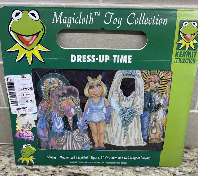 Vtg Magicloth Toy Collection Miss Piggy Magnetic Paper Doll RARE Kermit Muppets
