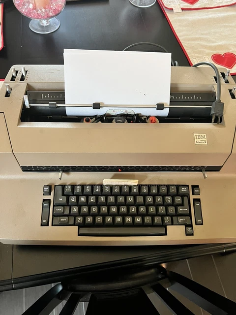 IBM Selectric II Typewriter Word Processor Vintage Typing Tan Electric Retro