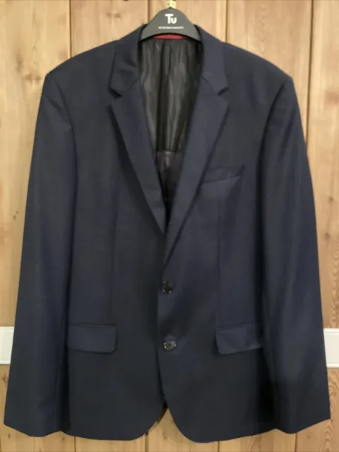 Hugo Boss Marlane Biella Navy Blue Blazer Jacket Size UK50 40" Chest Slim Fit