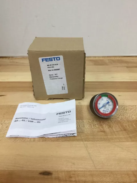 Festo MA-40-145-N1/8-PSI-E-RG Manometer Pressure Gauge  New