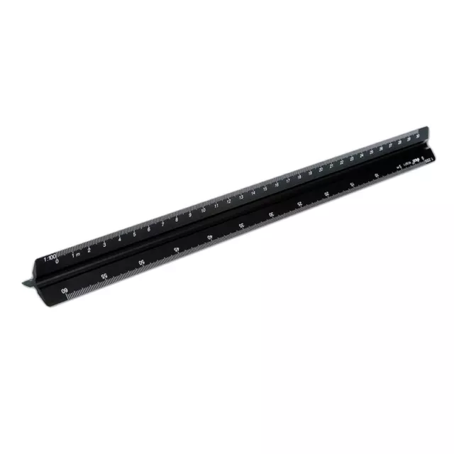 Architectural Ruler 30 cm Aluminum Triangular Ruler Various Scales 1:20,7298