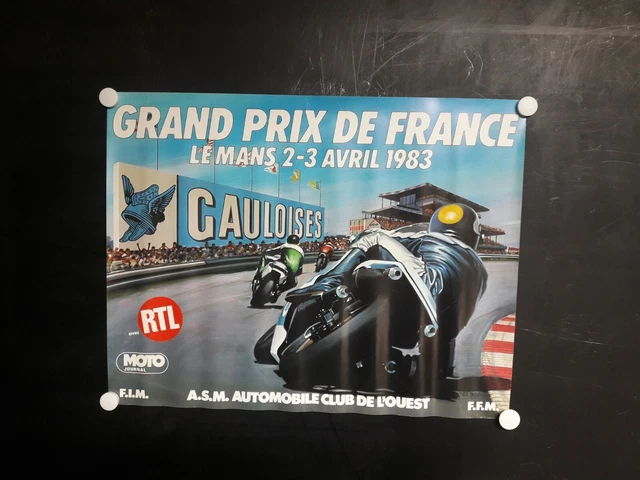 Affiche Moto Bol D'Or 24 Heures Le Mans 1974 - Reproduction Haut De Gamme - Plusieurs Formats