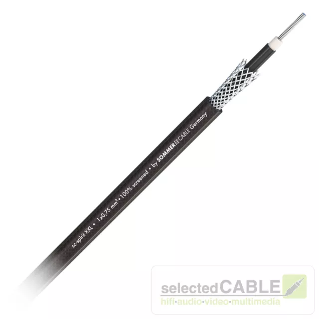 SOMMER CABLE 1 X 0, 75mm ² Sc-Spirit XXL High End Câble D'Instrument 300-0071