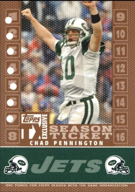 2007 Topps TX Exclusive Season Ticket Bronze #CP Chad Pennington /99