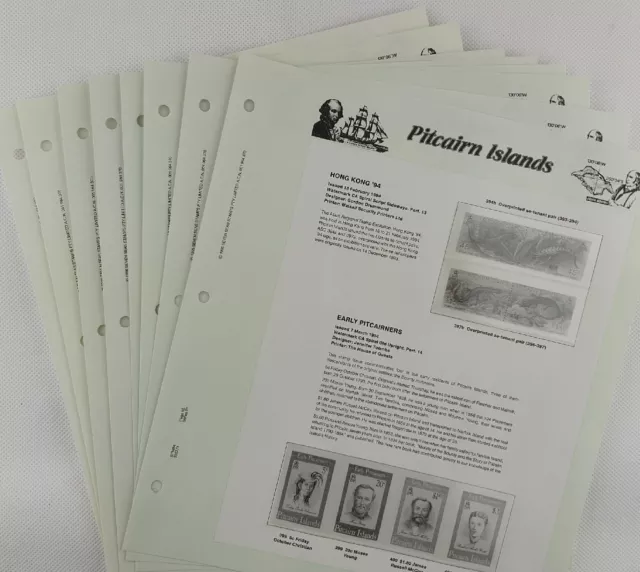 1994-1995 Pitcairn Islands SEVEN SEAS HINGELESS PAGES - no stamps