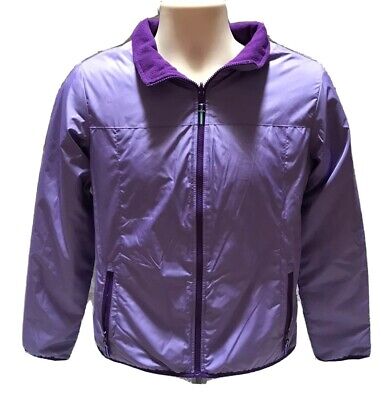 NEW Champion Girls Purple Polyester Fleece Lined Windbreaker Jacket XL 14-16