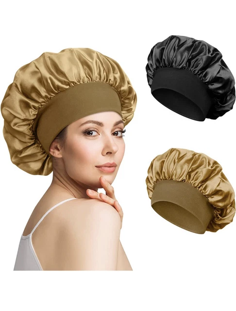 Cuffia Seta Capelli Ricci 2 Pezzi - Bonnet Notte, Morbida, Taglia Unica - Foto 6