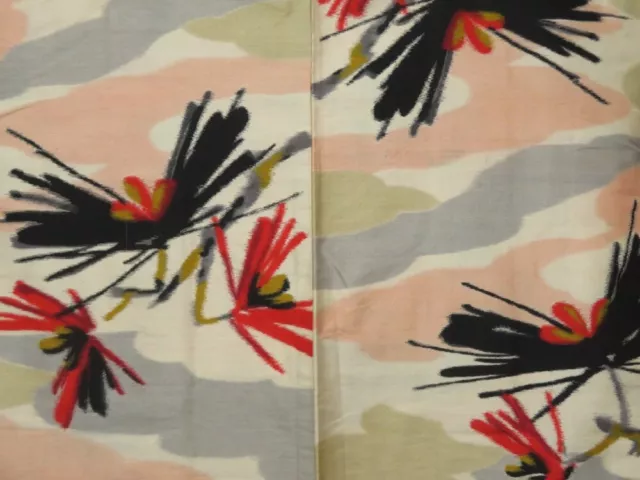 1702T05z390 Vintage Japanese Kimono Silk MEISEN HAORI Pine Off-white 3