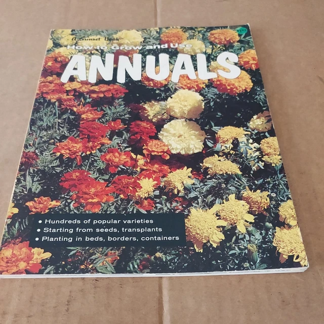 1972, ""How ToGrow And Use Annuals"" instrucciones paso a paso un libro al atardecer"