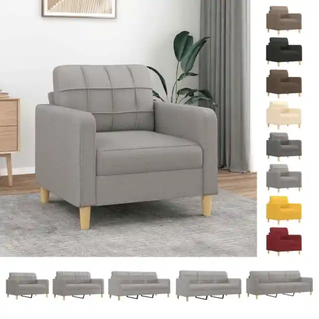 Sofa Chair Living Room Accent Upholstered Chair with Armrest Fabric vidaXL