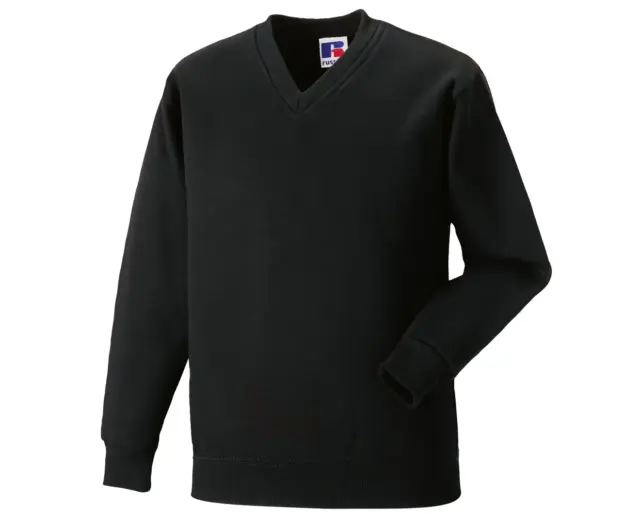 Jerzees Schoolgear Childrens V-Neck Sweatshirt (Black) - BC579 Size:9-10