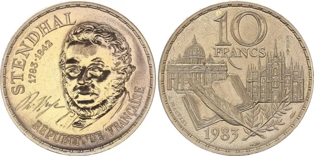 Pièce France 10 Francs - Stendhal - 1983 - ESSAI