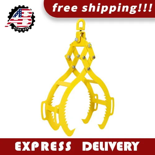 28" Heavy Duty Solid Steel 4 Claw Timber Log Lifting Logging Tongs Grabber Tong