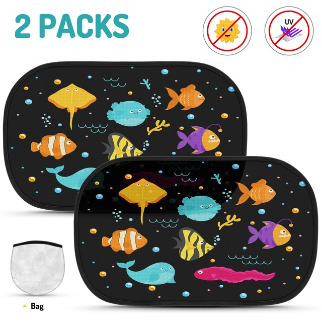 Parasole Auto Per Bambini Finestrino Laterale Autoadesivo51x31cm universale 2pz