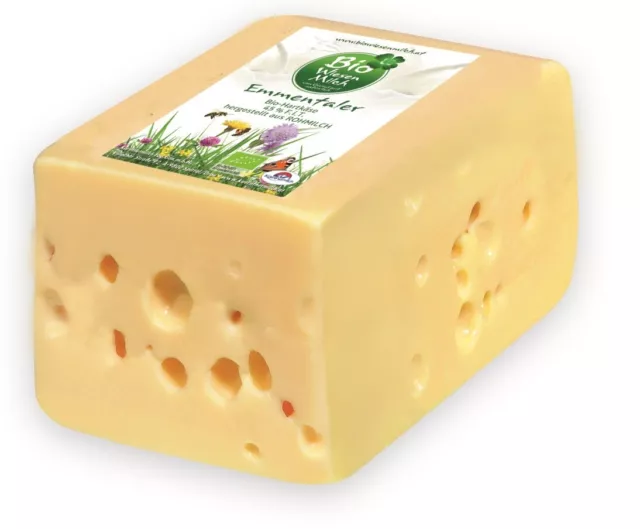Hay milk Emmentaler cheese 45% in block BIO kg