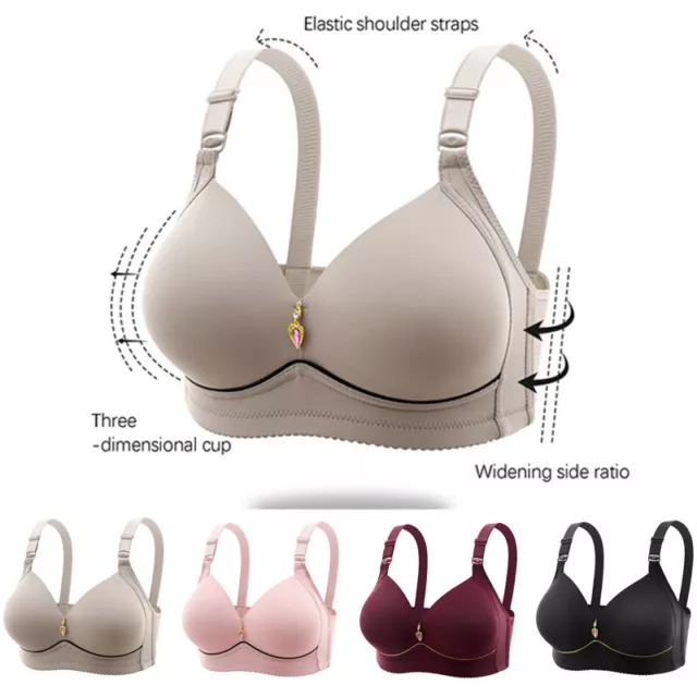 Women Solid Full Coverage Nursing Bra Sexy Lingerie Bras Push Up Wireless Bra AU