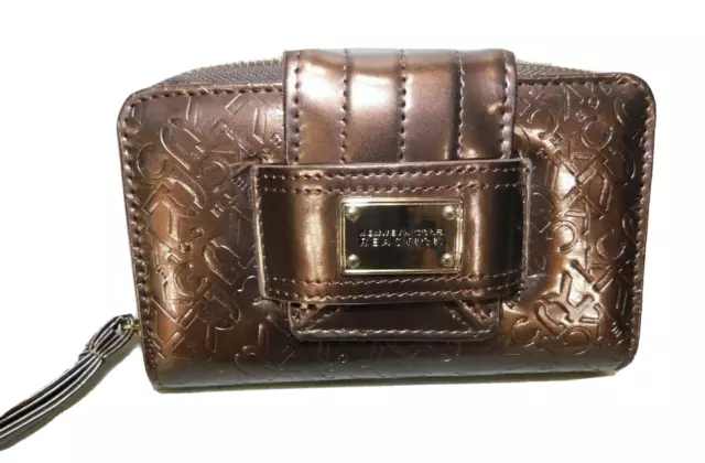 KENNETH COLE REACTION woman's copper color wristlet, wallet 3.75 X 6" closed NEW