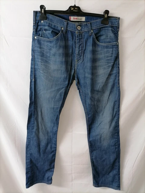 LEVI S 504 STRAIGHT Jeans Pantaloni Trousers Tg W34 L32 Italia