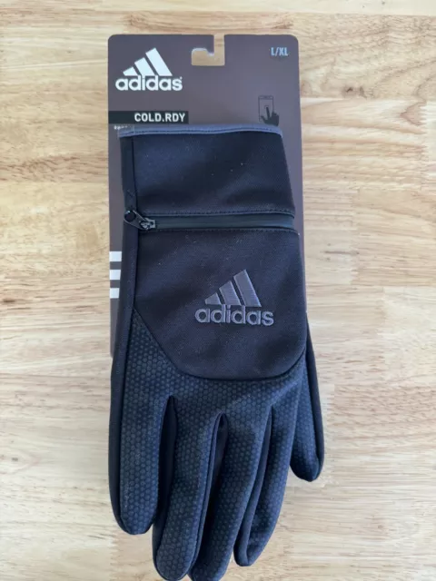 NEW Adidas Mens climawarm Touchscreen Tech Gloves AW0081-200  Size L/XL Black