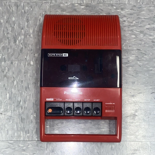 PANASONIC PORTABLE CASSETTE Tape Player Recorder #RQ-44A Red Untested ...