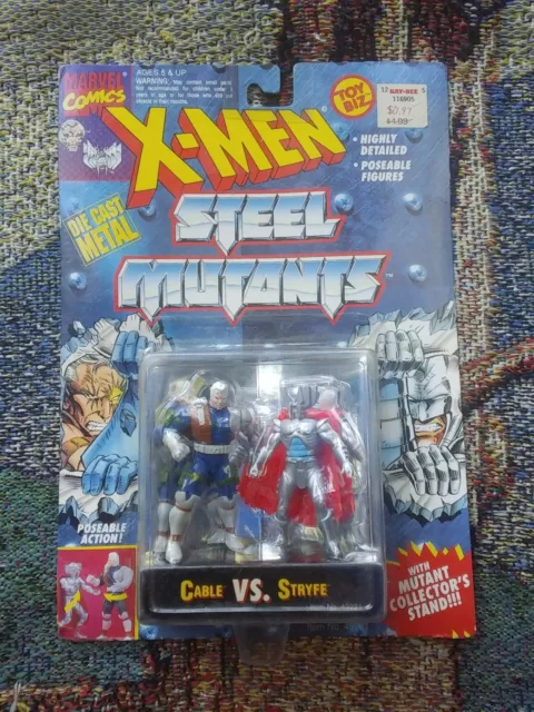 Vintage 1994 X-MEN Steel Mutants Cable VS Stryfe Marvel Comics action figures