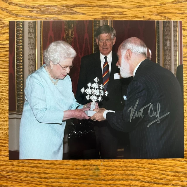 Vint Cerf Signed 8x10 Photo Father of the Internet Pioneer Autograph