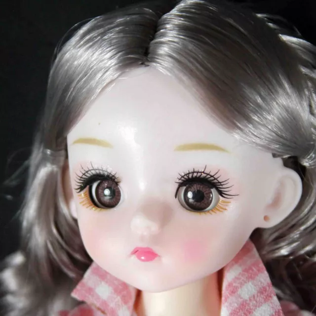 12 INCH 30 cm BJD Jointed Play Doll Female Natural Skin Colour with clothes