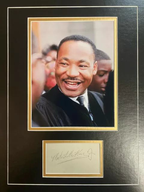 Martin Luther King Jr Signed Cut 18x14 Display ICZ Dave Norman Autograph COA