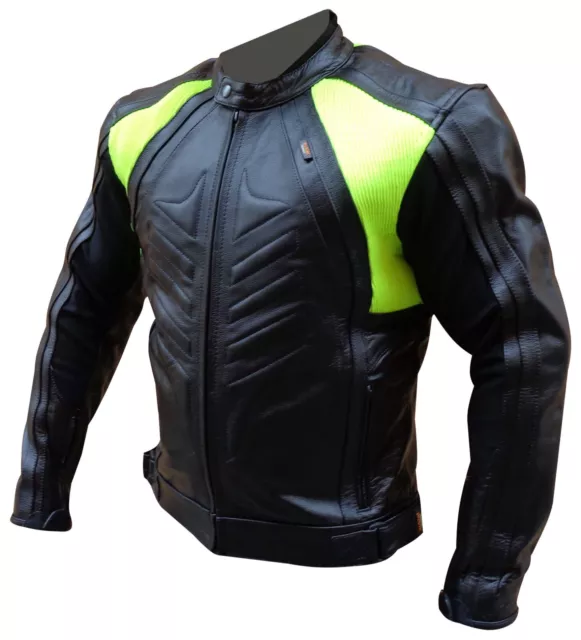 Giacca Giubbotto Moto  Pelle Bovina Protezioni CE TG S M L XL 2XL 3XL 4XL