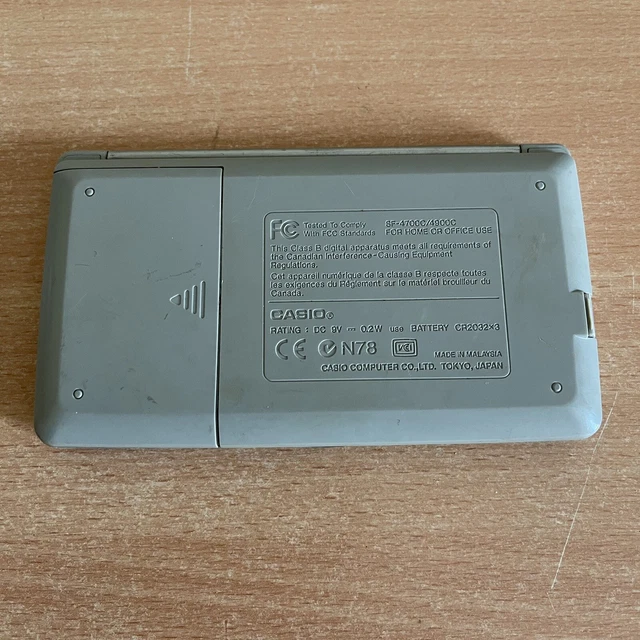 Casio Digital Diary SF-4900C – Agenda électronique 128KB Avec écran Rétroéclairé – Neuf
