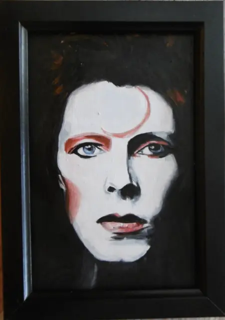 Small Original Portrait Oil Painting , David Bowie