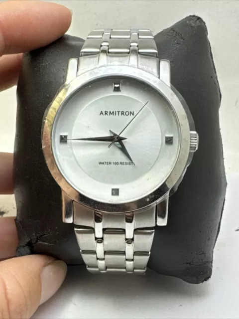 Men's Armitron Analog Quartz Watch Silver Tone Band/Dial W/R 20/5111Sv-H23