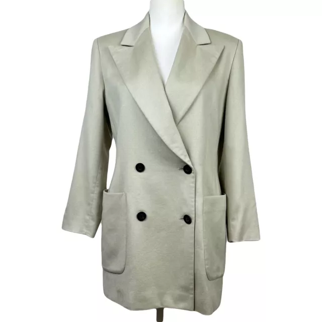 Escada Margaretha Ley Cashmere Silk Blazer Jacket Size DE 36/ M Double Breasted