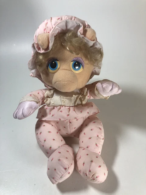 Muppet Babies Miss Piggy Hasbro Softies Plush Stuffed Doll Pampers 1984