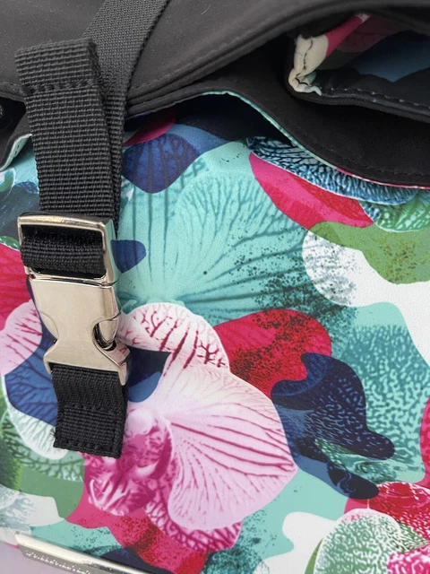 SAMANTHA BROWN To-Go Convertible Backpack & Insulated Lunch Tote Orchid Camo Set 20