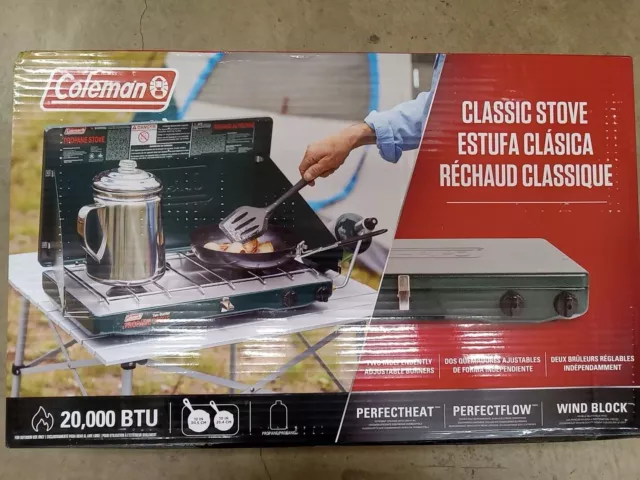 Coleman Classic Propane Gas Camping Stove 2Burner Up 20000Total BTU CookingPower
