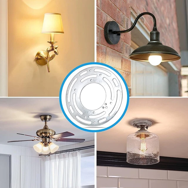 Support Lampe Sourcing Map - Barre Transversale Réglable 110-130mm - Fer Zingué - 2 Pièces