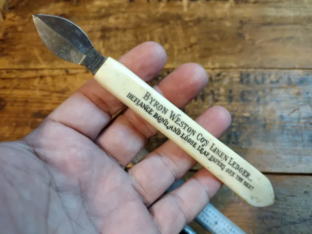 ANTIQUE INK ERASER - BUD KNIFE - PITT SHEFFIELD