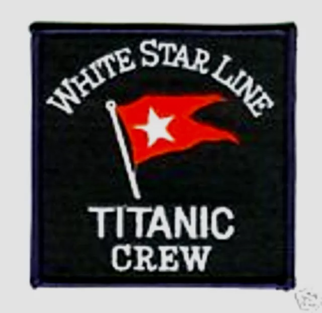 Disfraz Película Utilería White Star Línea RMS Titanic Crew Member Plancha Patch