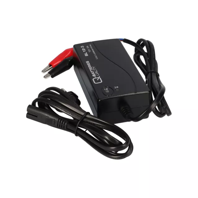 Q-Batteries Bl 12-3 Chargeur pour Accu à Plomb 12V - 3A Courant de Charge IU0U 3