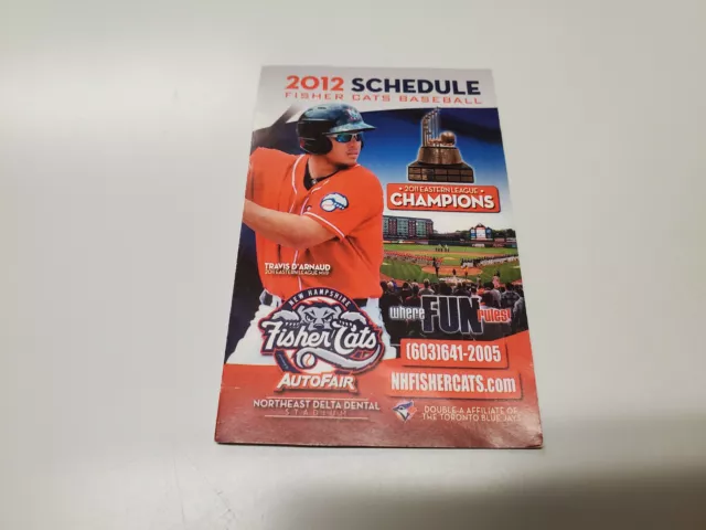 RS20 New Hampshire Fisher Cats 2012 Minor Baseball Pocket Schedule - Executive