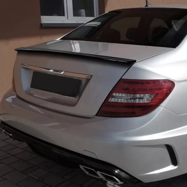 Gloss Black Rear Boot Lip Spoiler For 08-14 Mercedes Benz C Class W204 Amg Style