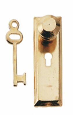 Dollhouse Miniature Brass Door Knob, Key Plate & Key by Houseworks