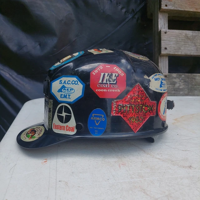 VINTAGE 1980s MSA Comfo-Cap Low Vein Coal Miner Hard Hat w/ COAL MINER CO DECALS