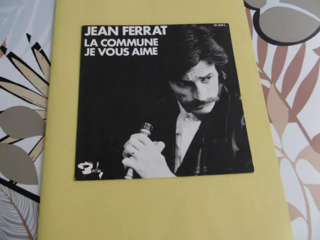 pochette de 45 T JEAN FERRAT   (sans disque) la commune/je vous aime