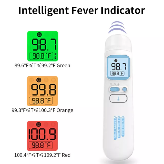 Digital Non-contact Temperature Measure IR Infrared Thermometer Forehead Body Na