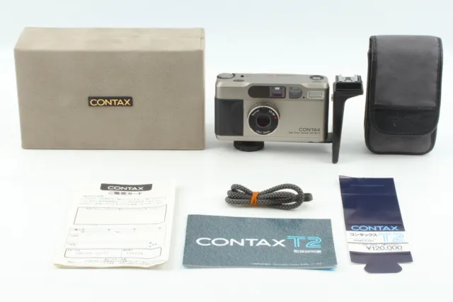 [Near MINT in Box] Contax T2 Titan Silver 35mm Point & Shoot Film Camera JAPAN