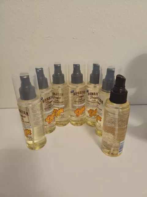 7 Hawaiian Tropic Silk Hydration SPF 15 Weightless Oil Sunscreen 5oz Exp 12/23