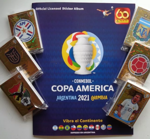PANINI COPA AMERICA 2021 Argentina Colo Soft COVER ALBUM + Stickers Complete set