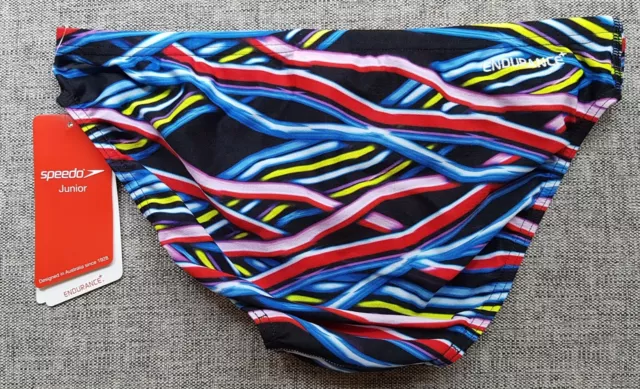 SPEEDO Boys Beam 5cm Swimwear Trunk Black Size 6 Endurance+ Brand NEW with tags 2